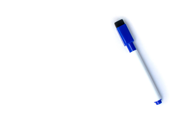 Blue marker isolated item on white background space for text. - Photo, Image