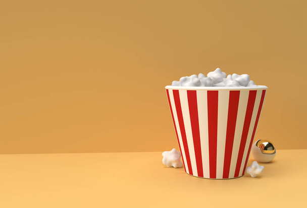 3d рендеринг абстрактний мультфільм стиль попкорн відро ілюстрація
.  - Фото, зображення