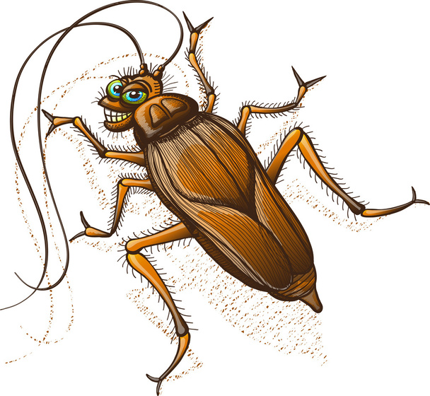 walgelijk bruin kakkerlak - Vector, afbeelding