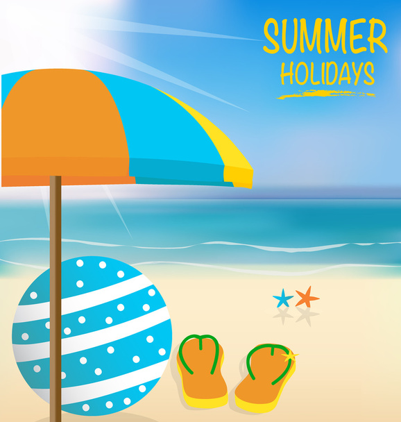 Summer holiday background. Vector illustration. - Wektor, obraz