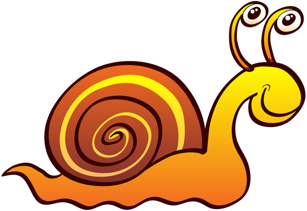 Nice land snail - Vector, Image