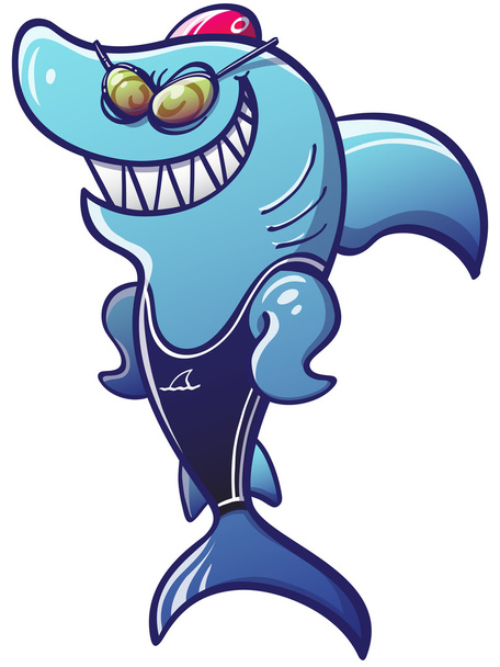 gurur mavi köpekbalığı - Vektör, Görsel