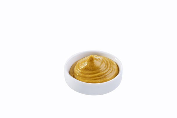Mustard on a white background - Photo, Image