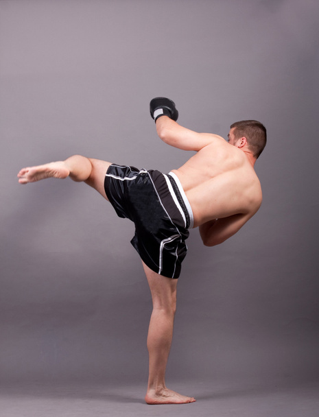 Kick-boxer training before fight - Photo, Image