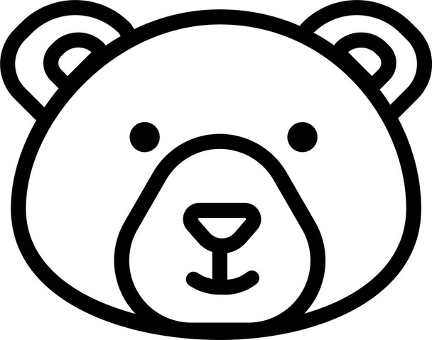 Urso. ícone web ilustração simples - Vetor, Imagem