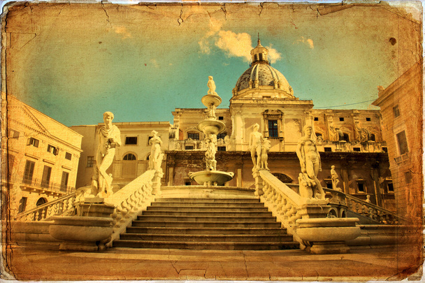 Palermo, Piazza Pretoria - Foto, Bild