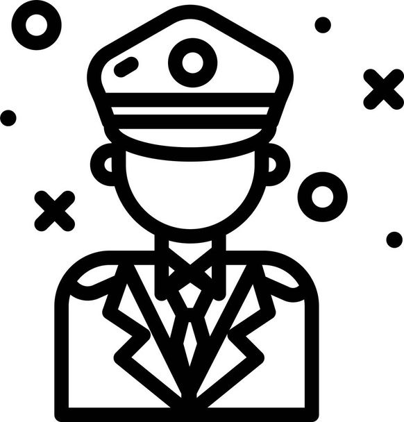 police. icône web illustration simple - Vecteur, image