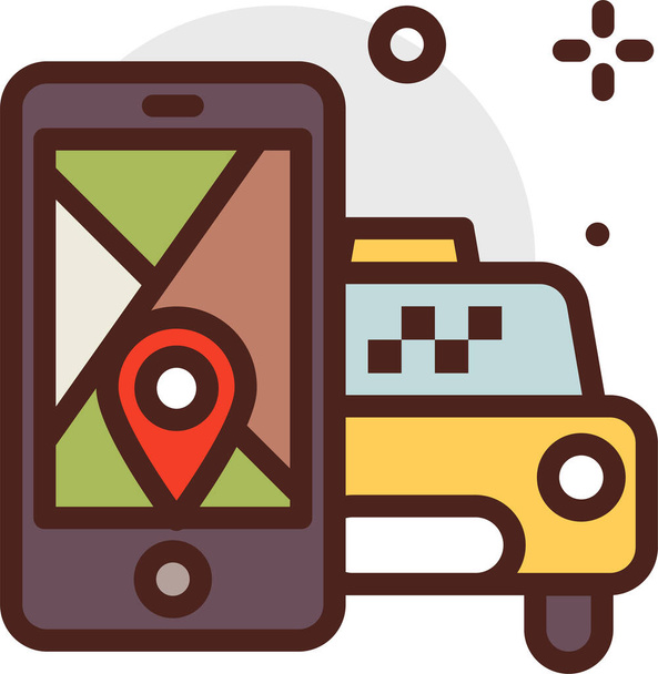 GPS: llä. web kuvake yksinkertainen kuva - Vektori, kuva