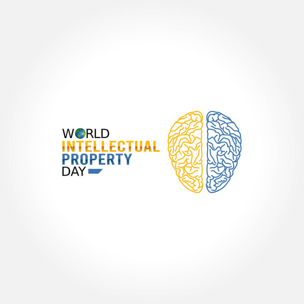 vector graphic of world intellectual property day good for world intellectual property day celebration. flat design. flyer design.flat illustration. - Vector, Image