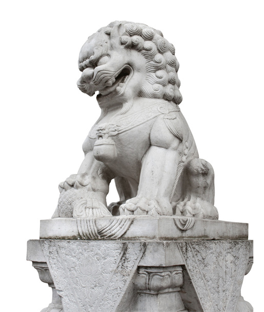 Китайський кам'яний Лев ізольовані - Фото, зображення