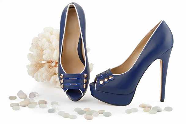 Chaussures femme de croisière bleu profond
 - Photo, image