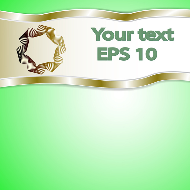graphic green background for text and message - Vector, imagen