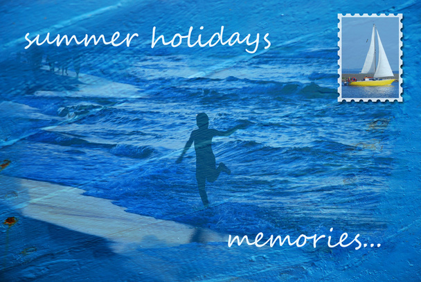 summer holidays memories postcard - Photo, Image