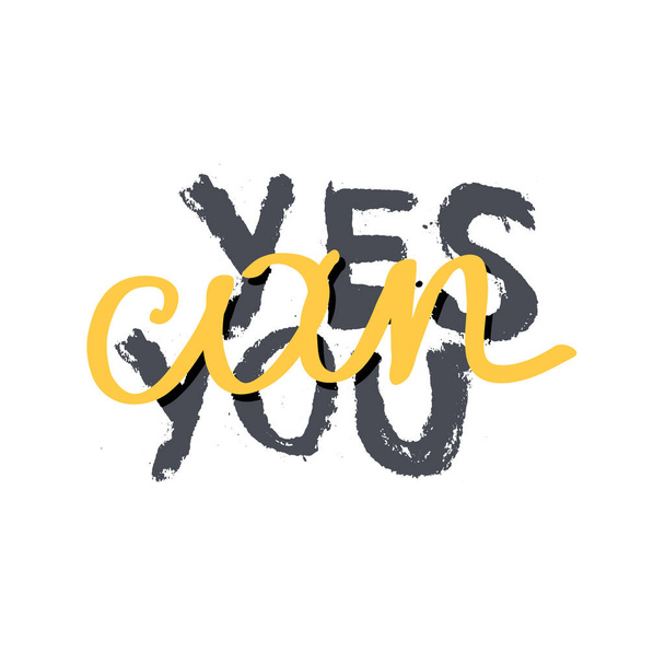 Yes You Can. Inspirational quote vector background - ベクター画像
