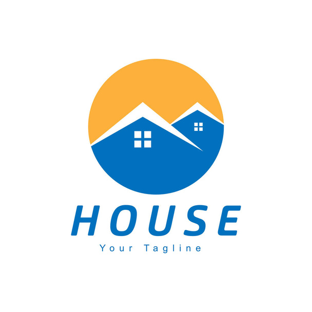 Home Logotipo Design Gráfico Modelo Vetor Isolado Ilustração - Vetor, Imagem