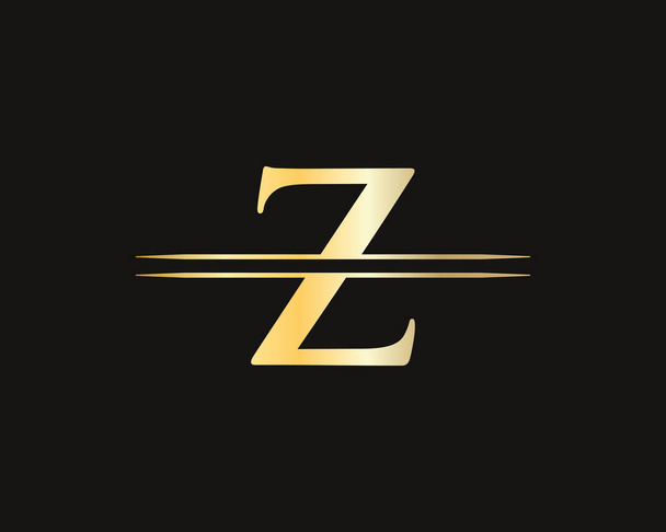 Criativa letra Z com conceito de luxo. Design moderno de logotipo Z para negócios e identidade da empresa. Z design do logotipo - Vetor, Imagem