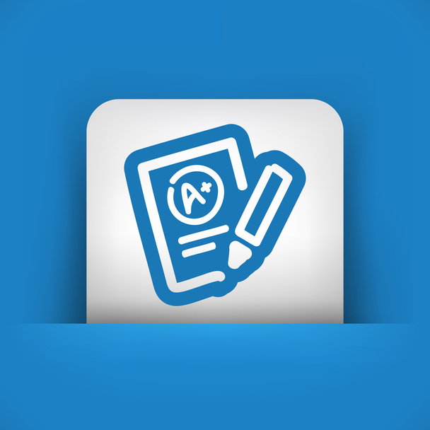 Excellent evaluation test icon - Vector, Image