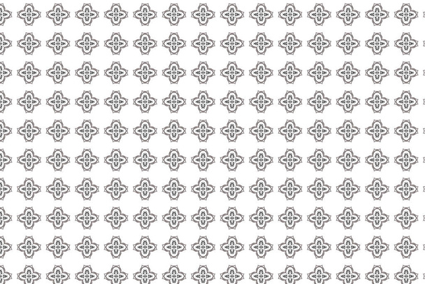 Pattern With The Floral Mandala, Decorative Border. Design For Print Fabric, Bandana. - Photo, Image