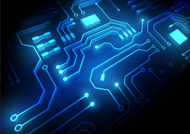 Hintergrund der Schaltungstechnologie mit High-Tech-digitalen Datenverbindungssystemen und elektronischem Computerdesign - Vektor, Bild