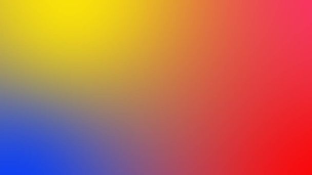 Abstrakti gradientti punainen keltainen ja sininen pehmeä värikäs tausta. Moderni horisontaalinen muotoilu mobiilisovellukselle. - Valokuva, kuva