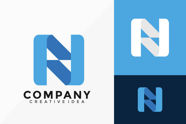 Letter N Business Company Logo Vector Design. Abstract emblem, designs concept, logos, logotype element for template. - Vector, Image