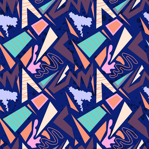  Urban seamless pattern with curved geometry elements - Vector, Image