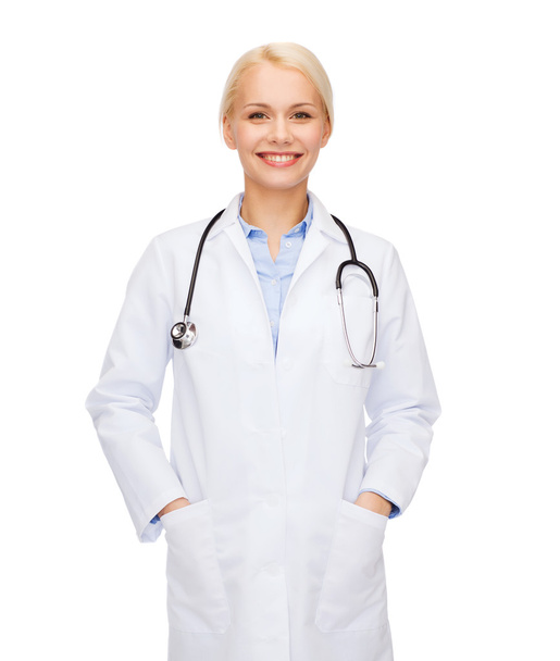 Smiling female doctor with stethoscope - Foto, Bild