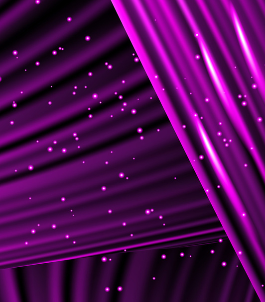 stars are falling on the background of purple rays. - Vector, Image