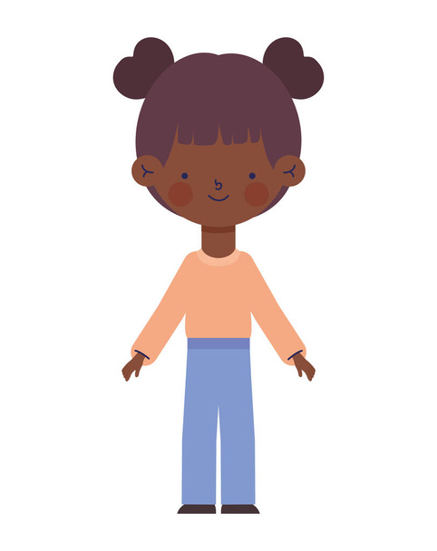 маленька дівчинка афро
 - Вектор, зображення