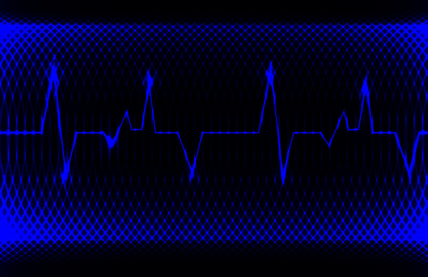 ζωηρόχρωμα ανθρώπινη καρδιά φυσιολογικό κολπικό ρυθμό, Ηλεκτροκαρδιογράφημα ρεκόρ. φωτεινό και τολμηρό σχέδιο - Διάνυσμα, εικόνα