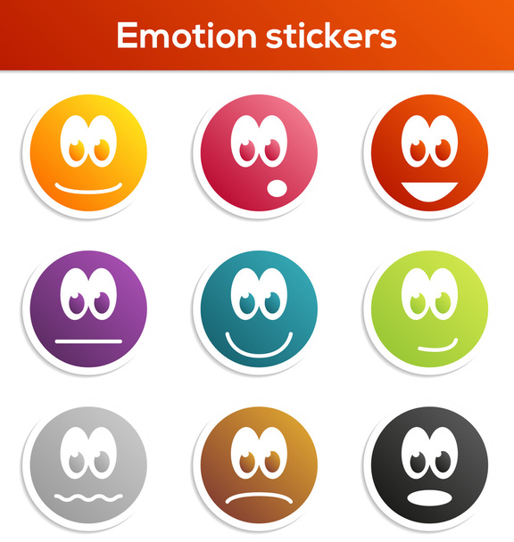 Emotion stickers - Vector, Image