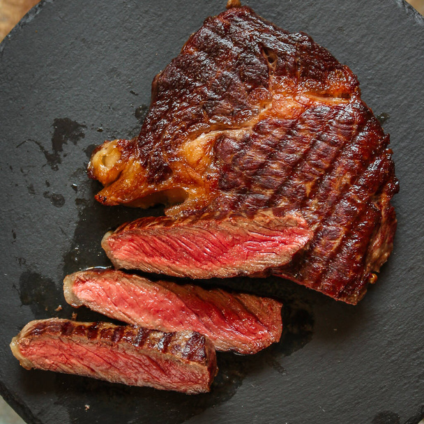 grilled steak close up - Foto, Imagem