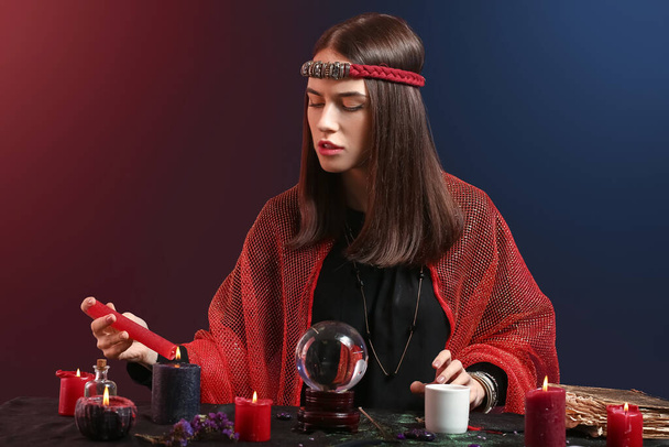 Female fortune teller reading future - Photo, Image