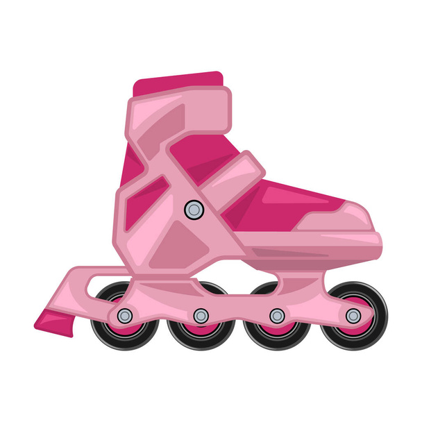 Roller skate vector icon.Cartoon vector icon isolated on white background roller skate. - Vector, Image