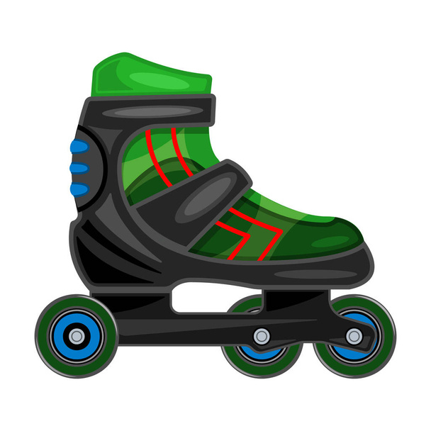Roller skate vector icon.Cartoon vector icon isolated on white background roller skate. - Vector, Image
