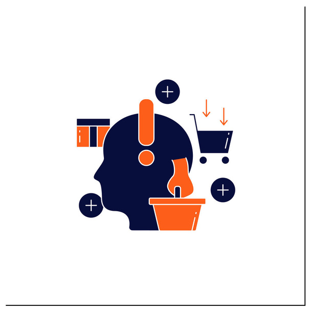 Conscious consumer glyph icon - Vector, Image