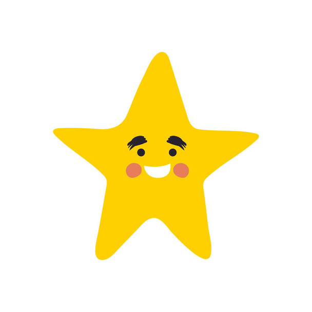Изолированная счастливая звезда - Вектор,изображение