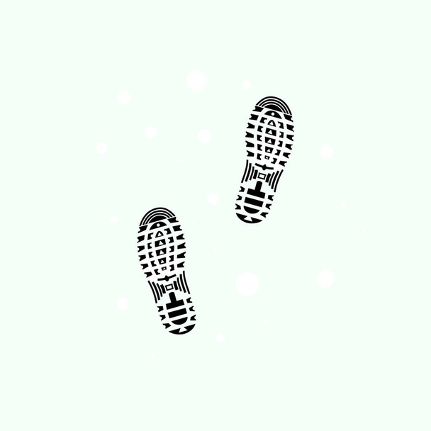 вектор черного ботинка простая плоская иллюстрация - Вектор,изображение