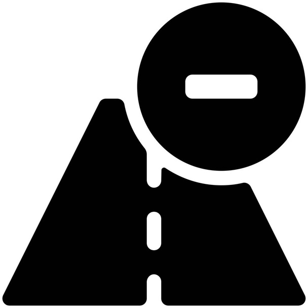 lezárás közúti ikon - Vektor, kép
