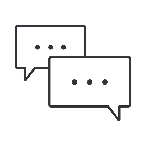 bate-papo ícone de comunicação conversa em estilo esboço - Vetor, Imagem