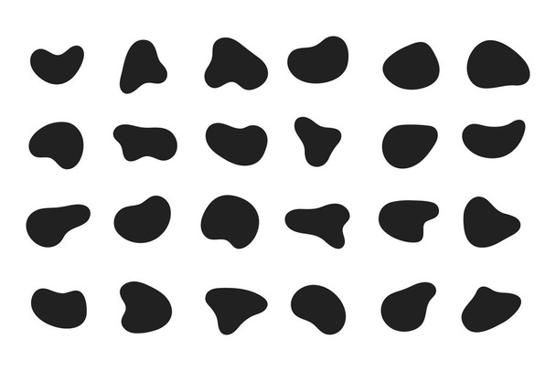24 Σύγχρονη υγρό ακανόνιστο σχήμα blob αφηρημένα στοιχεία γραφιστική επίπεδη στυλ σχεδιασμό ρευστό διάνυσμα εικονογράφηση σετ. - Διάνυσμα, εικόνα