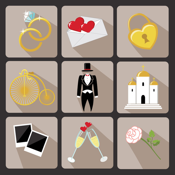 Design wedding icons - Foto, imagen