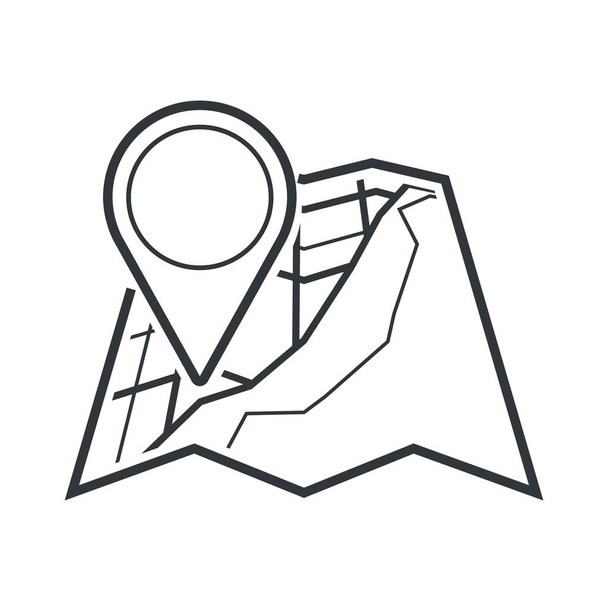 mapa lokalizacji ikona nawigacji w stylu zarysu - Wektor, obraz