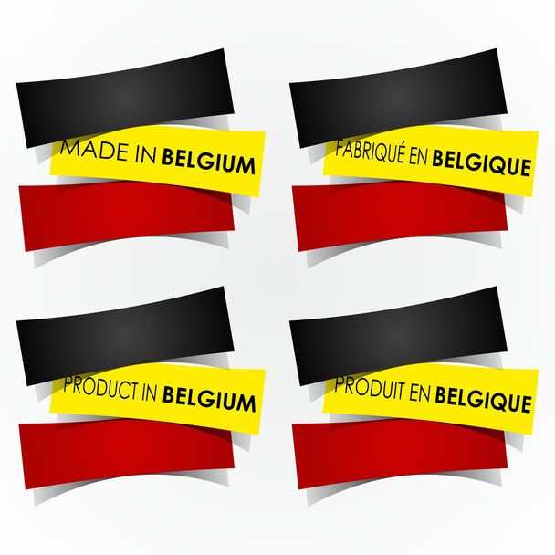 Значки "Сделано в Бельгии"
 - Вектор,изображение