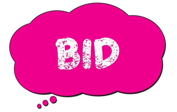 BID text written on a pink thought cloud bubble. - Photo, Image