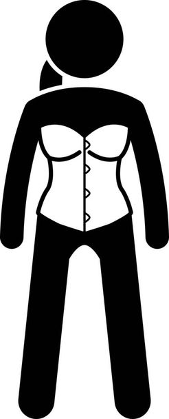 forme de corset icône serrée dans le style solide - Vecteur, image
