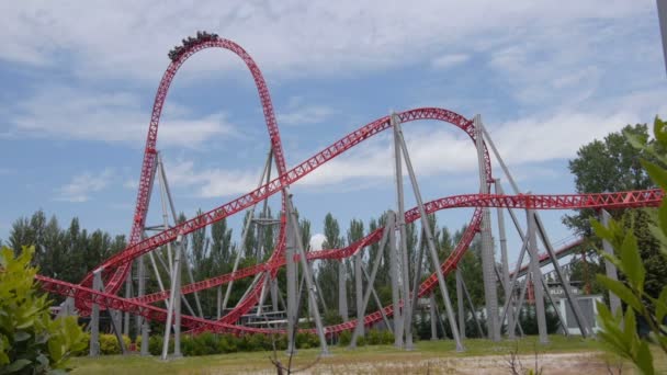 Fast ride on roller coaster - Footage, Video