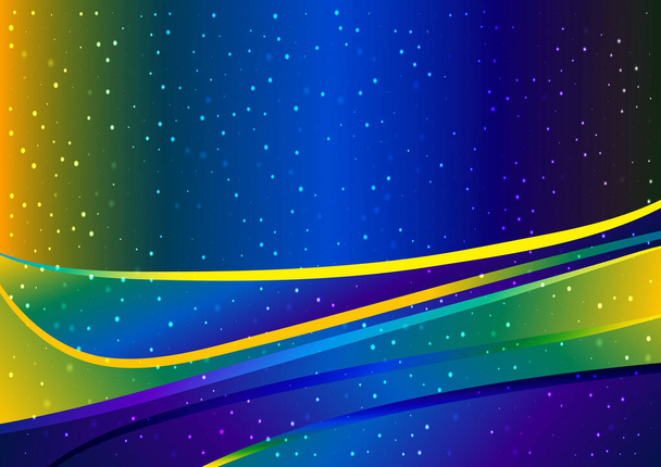 abstracte achtergrond met wazige deeltjes, sjabloon met bewegingstextuur, schijnende deeltjes willekeurig op een kleurachtergrond - Vector, afbeelding