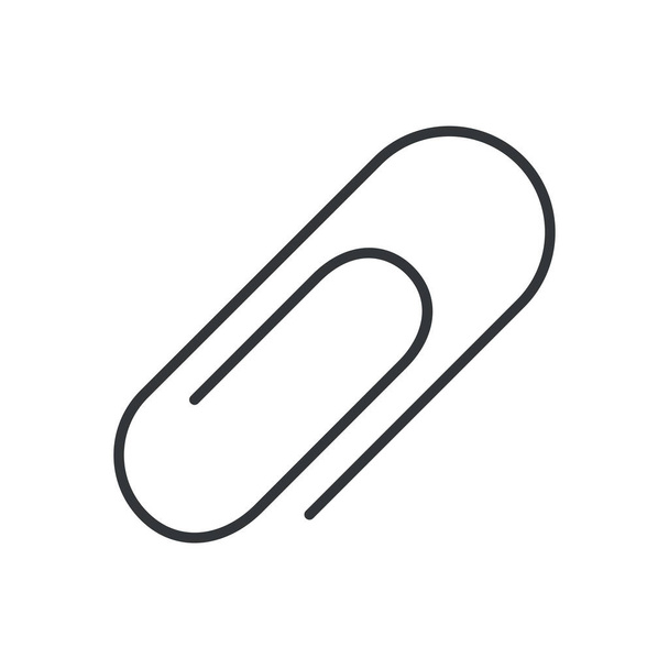 Clip de oficina icono de clip de papel en estilo Esquema - Vector, Imagen