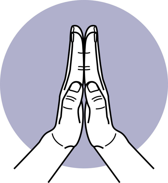 рука добра ікона молитви
 - Вектор, зображення